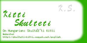 kitti skulteti business card